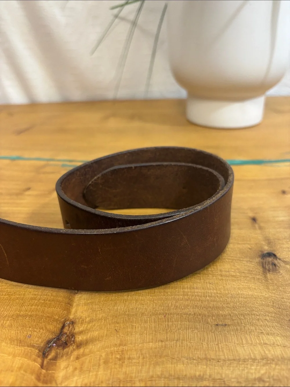 Genuine Y2K old navy Leather Western Floral Buckle Belt XL